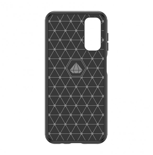 Flexibelt karbonmönsterfodral till Samsung Galaxy M14 Carbon Case - svart