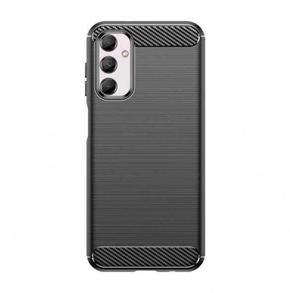 Flexibelt karbonmönsterfodral till Samsung Galaxy M14 Carbon Case - svart