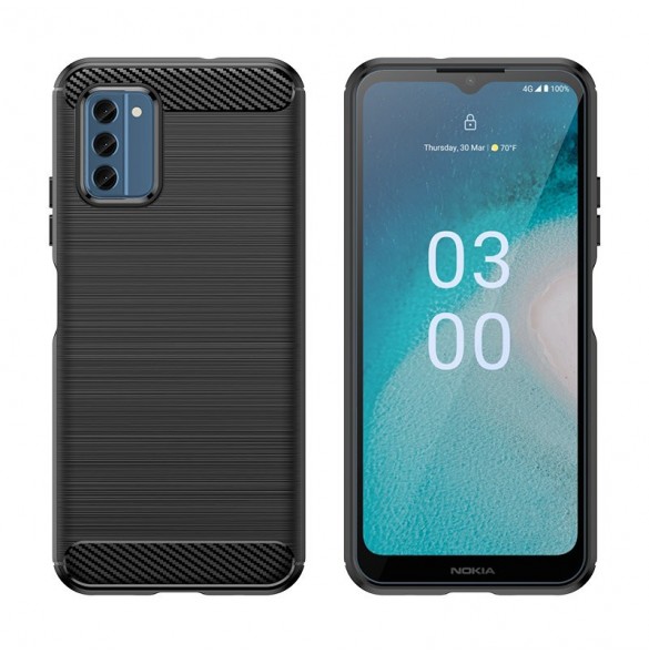 Carbon Case silikonfodral till Nokia C300 - svart