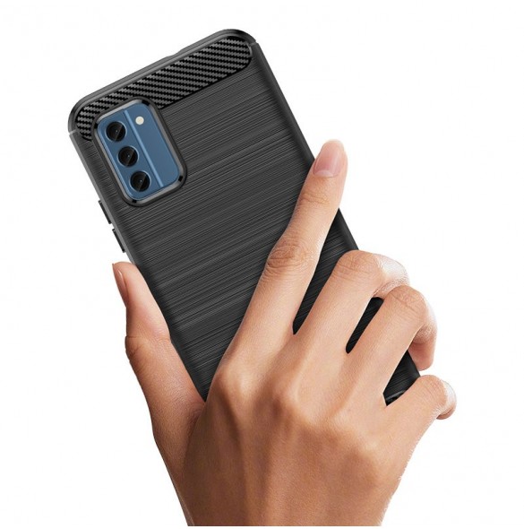 Carbon Case silikonfodral till Nokia C300 - svart