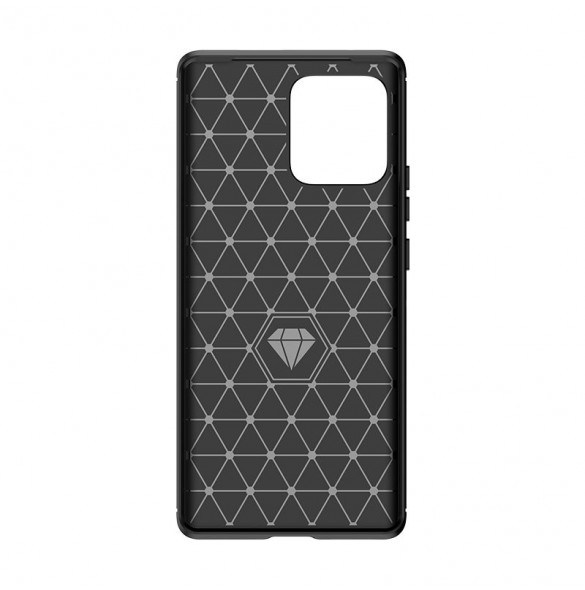 Carbon Case silikonfodral till Motorola Edge 40 Pro - svart