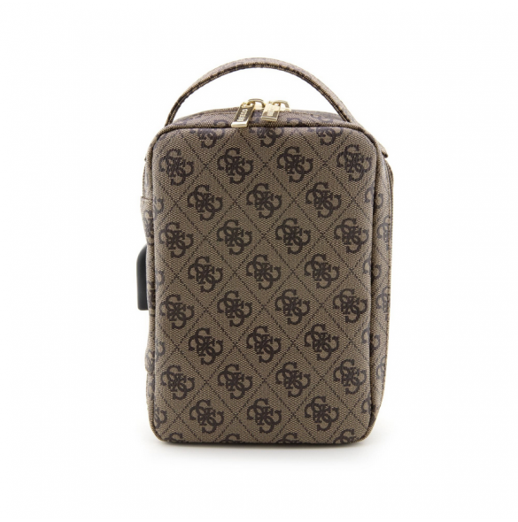 Guess PU 4G Printed Stripes Travel Universal Bag Brun
