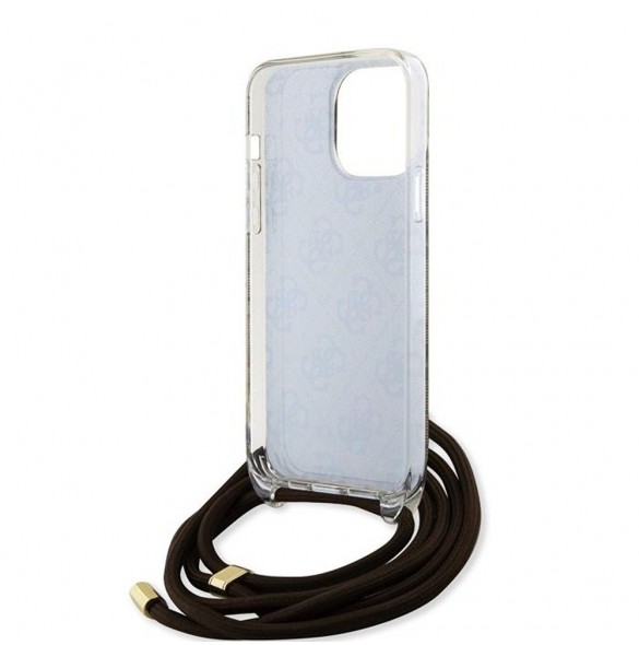 Iphone 15 Pro Guess - Iml 4g Tryckt Crossbody Cord Cord - Brunt