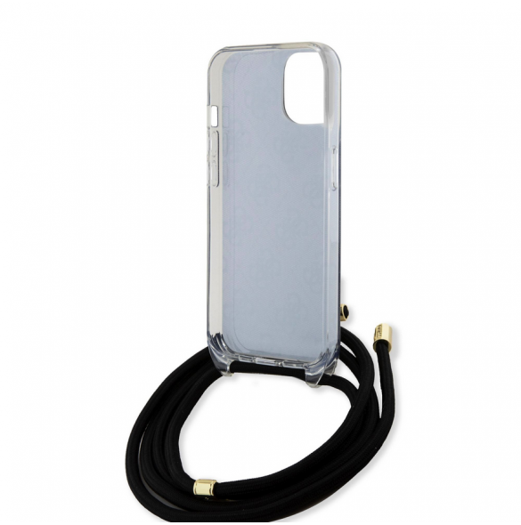 Iphone 15 Guess - Iml 4g Tryckt Crossbody Cord Cord - Svart
