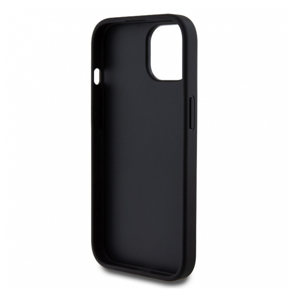Iphone 12 / 12 Pro-guess - Pu-fodral Fast Glitter Med Stor 4g Metalllogo - Svart
