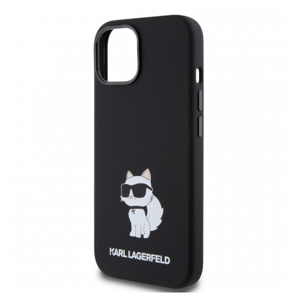 Iphone 15 Karl - Liquid Silikone Choupette Nft - Svart