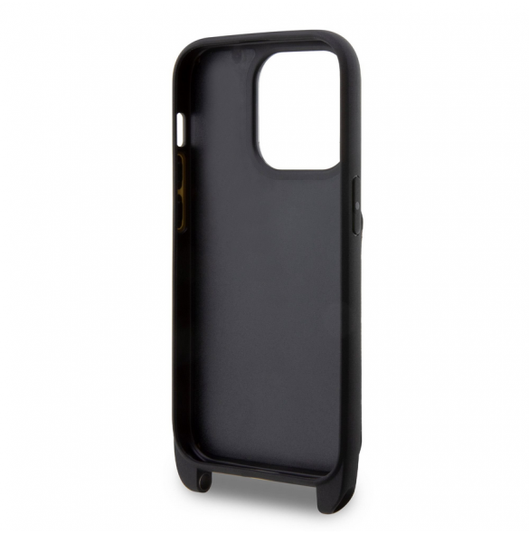 Karl Lagerfeld Saffiano Crossbody Karl och Choupette NFT-fodral till iPhone 14 Pro Svart