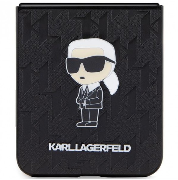 Karl Lagerfeld PU Saffiano Monogram Ikonik NFT Fodral till Samsung Galaxy Z Flip 5 Svart