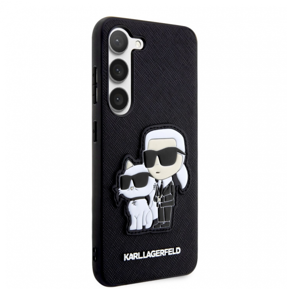 Karl Lagerfeld PU Saffiano Karl och Choupette NFT-fodral till Samsung Galaxy S23+ Svart
