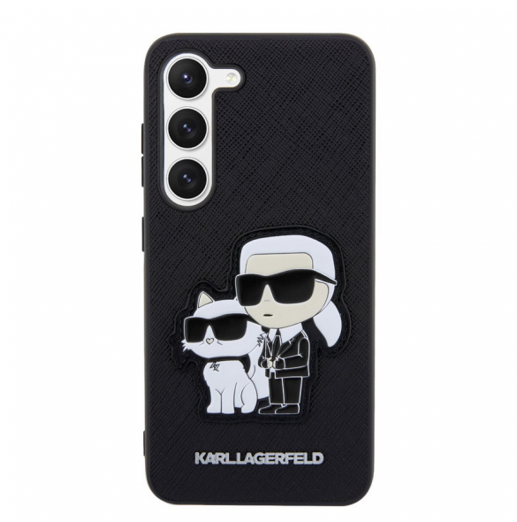 Karl Lagerfeld PU Saffiano Karl och Choupette NFT-fodral till Samsung Galaxy S23+ Svart