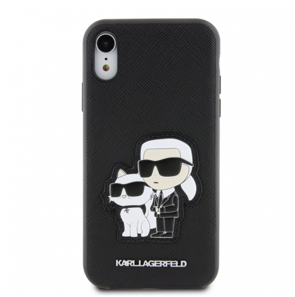 Karl Lagerfeld PU Saffiano Karl och Choupette NFT-fodral till iPhone XR Svart
