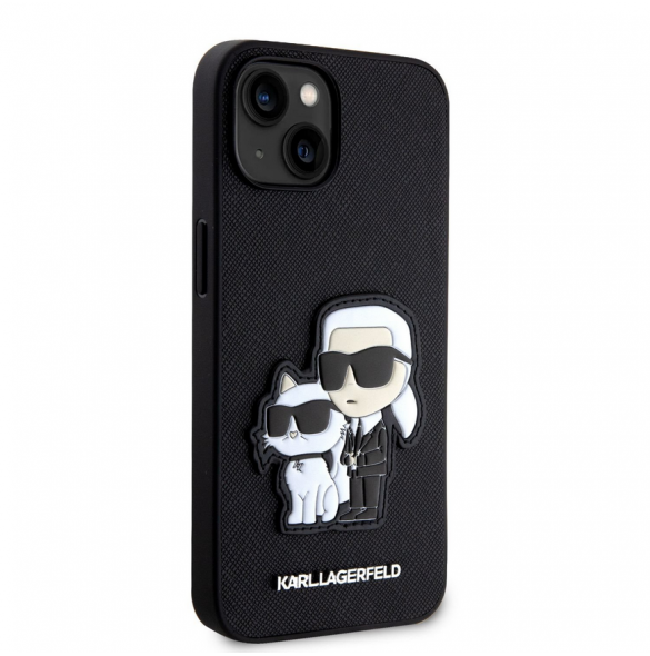 Karl Lagerfeld PU Saffiano Karl och Choupette NFT-fodral till iPhone 14 Svart