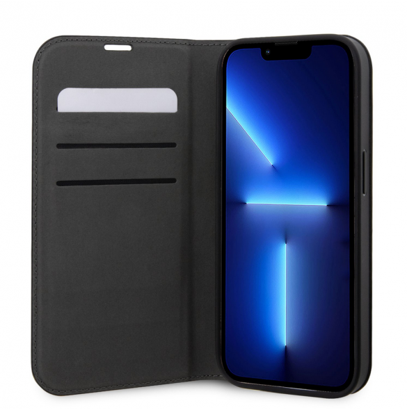 Karl Lagerfeld PU Saffiano Karl och Choupette NFT Bokfodral för iPhone 13 Pro Svart