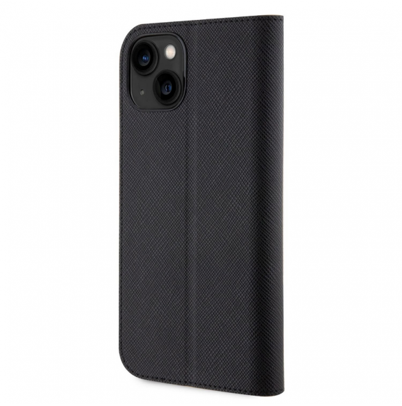 Karl Lagerfeld PU Saffiano Karl och Choupette NFT Bokfodral för iPhone 13 Svart