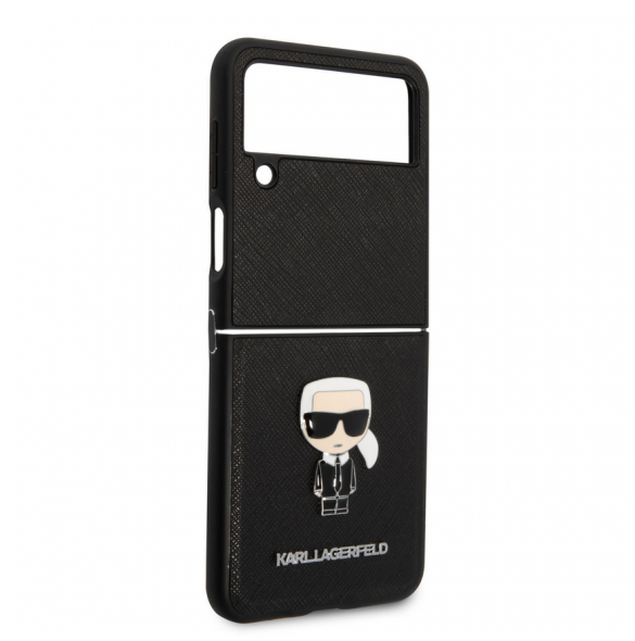 Karl Lagerfeld PU Saffiano Ikonik Fodral till Samsung Galaxy Z Flip 4 Svart