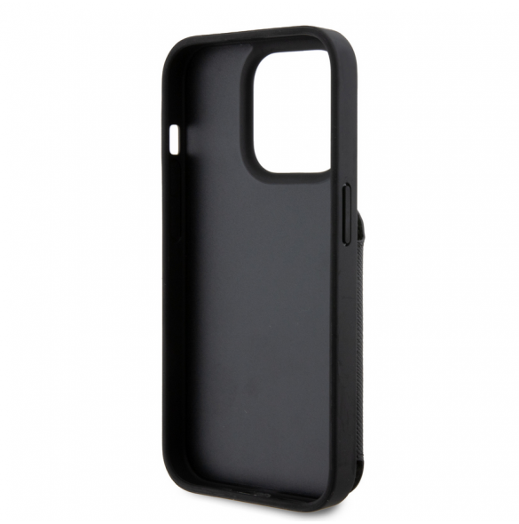 Karl Lagerfeld PU Saffiano Card Slot Stand Karl and Choupette Fodral till iPhone 15 Pro Svart