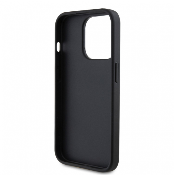 Karl Lagerfeld PU Saffiano Card Slot Metal Karl and Choupette Fodral till iPhone 15 Pro Svart