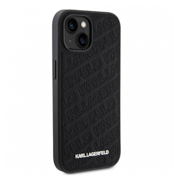 Karl Lagerfeld PU Quilted Pattern Fodral till iPhone 15 Svart
