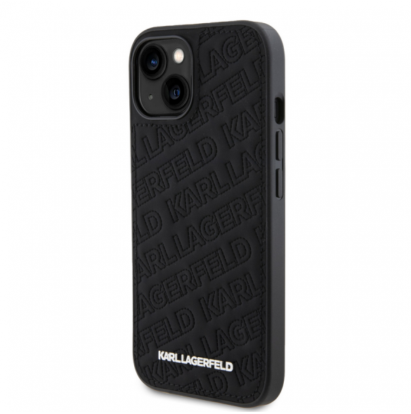 Karl Lagerfeld PU Quilted Pattern Fodral till iPhone 15 Svart