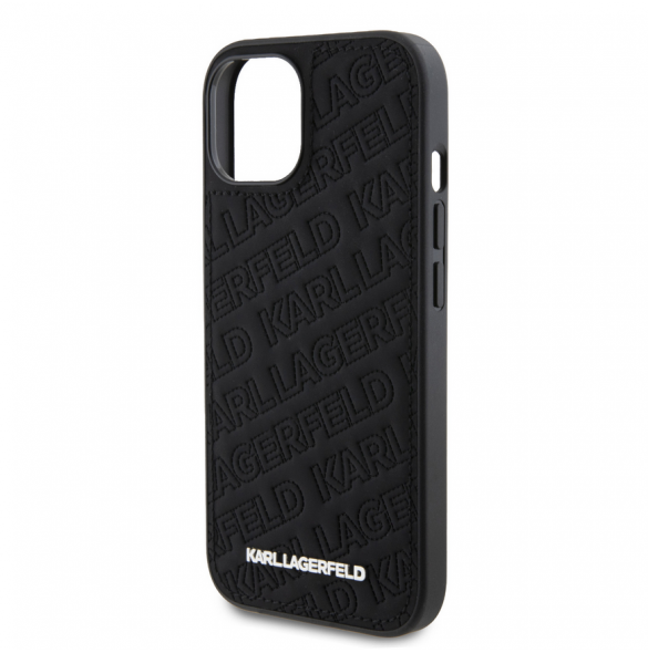 Karl Lagerfeld PU Quilted Pattern Fodral till iPhone 15 Svart