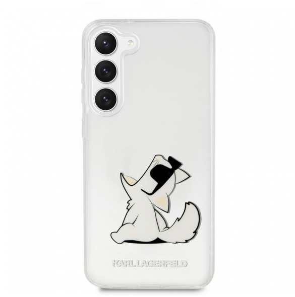 Karl Lagerfeld PC/TPU Choupette Eat-fodral till Samsung Galaxy S23+ Transparent