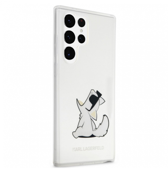 Karl Lagerfeld PC/TPU Choupette Eat-fodral till Samsung Galaxy S23 Ultra Transparent