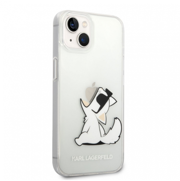 Karl Lagerfeld PC/TPU Choupette Eat-fodral till iPhone 14 Plus Transparent