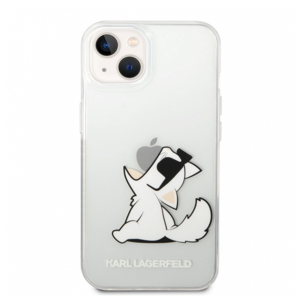 Karl Lagerfeld PC/TPU Choupette Eat-fodral till iPhone 14 Plus Transparent