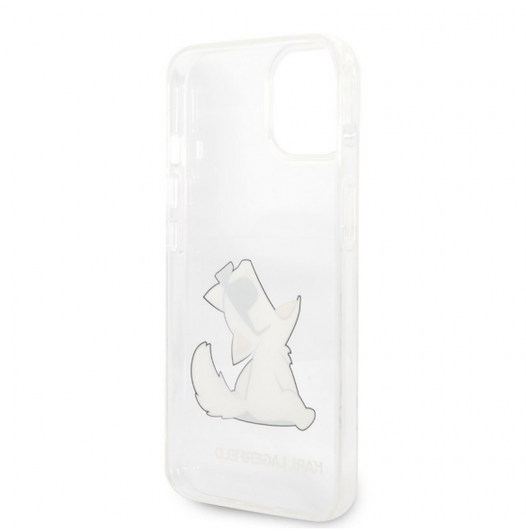 Karl Lagerfeld PC/TPU Choupette Eat-fodral till iPhone 14 Plus Transparent