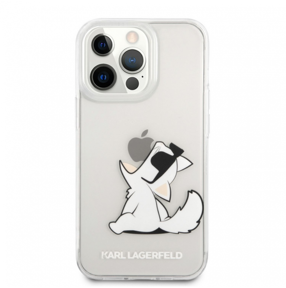 Karl Lagerfeld PC/TPU Choupette Eat-fodral till iPhone 13 Pro Max Transparent