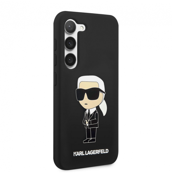 Karl Lagerfeld flytande silikon Ikonik NFT-fodral till Samsung Galaxy S23 Svart