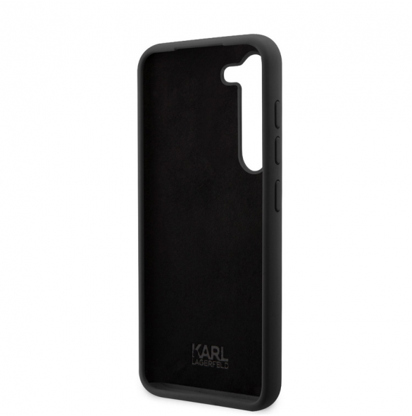 Karl Lagerfeld flytande silikon Ikonik NFT-fodral till Samsung Galaxy S23 Svart