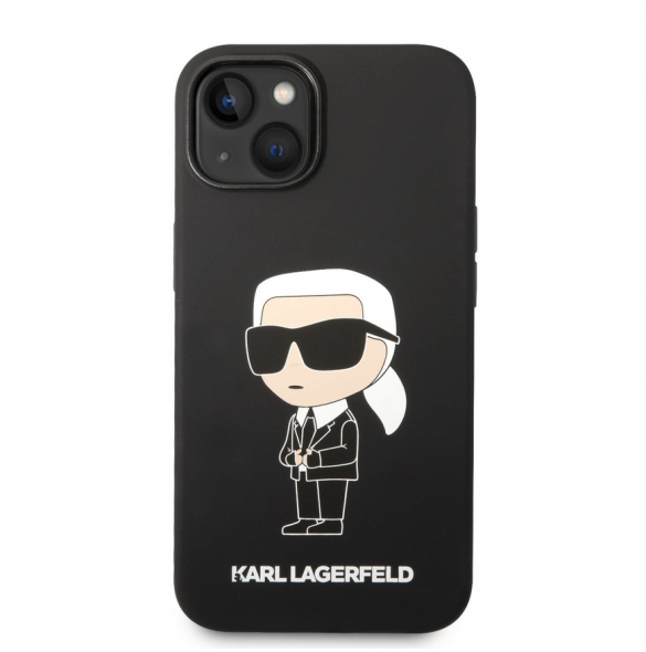 Karl Lagerfeld Liquid Silicone Ikonik NFT Fodral till iPhone 14 Svart