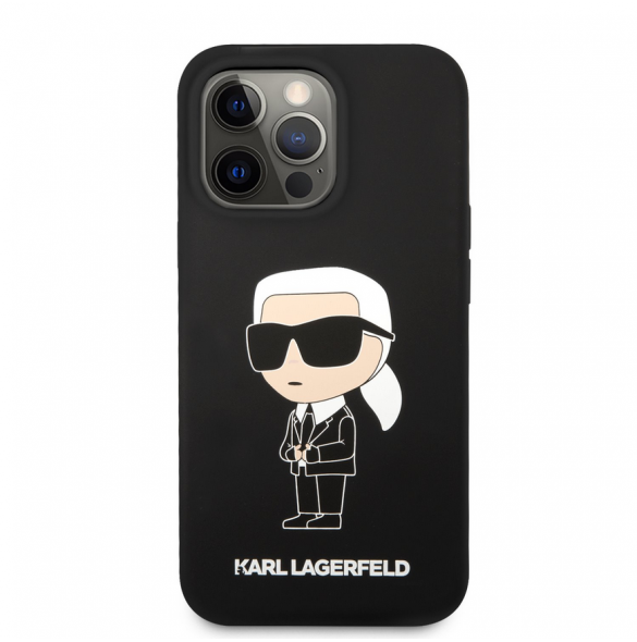 Karl Lagerfeld Liquid Silicone Ikonik NFT Fodral till iPhone 13 Pro Svart