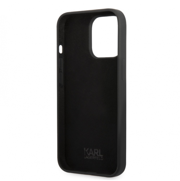 Karl Lagerfeld Liquid Silicone Ikonik NFT Fodral till iPhone 13 Pro Svart