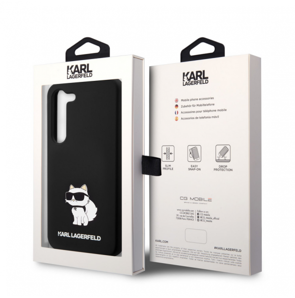 Karl Lagerfeld Liquid Silicone Choupette NFT-fodral till Samsung Galaxy S23+ Svart