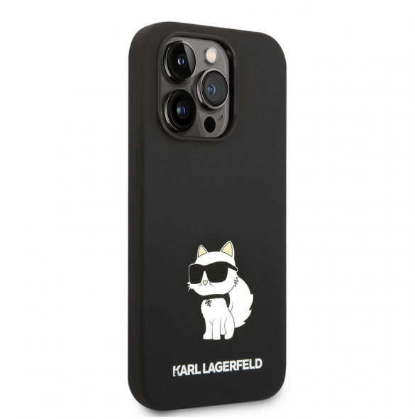Karl Lagerfeld Liquid Silicone Choupette NFT-fodral till iPhone 14 Pro Svart