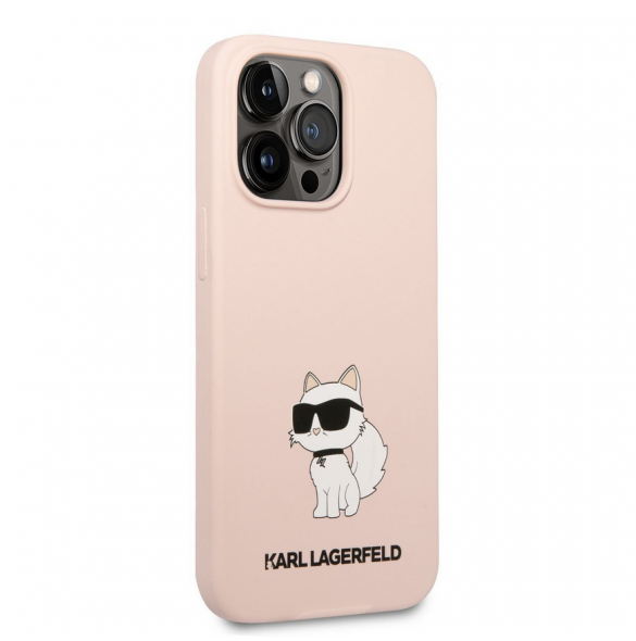Karl Lagerfeld Liquid Silicone Choupette NFT-fodral till iPhone 13 Pro Pink
