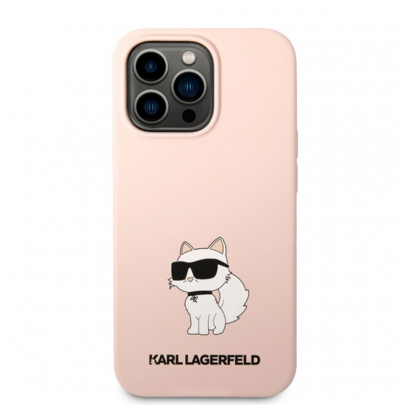 Karl Lagerfeld Liquid Silicone Choupette NFT-fodral till iPhone 13 Pro Pink