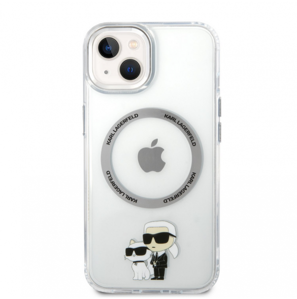 Karl Lagerfeld IML Karl och Choupette NFT MagSafe Fodral till iPhone 13 Transparent