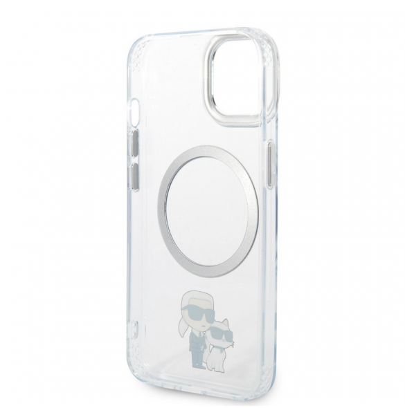 Karl Lagerfeld IML Karl och Choupette NFT MagSafe Fodral till iPhone 13 Transparent