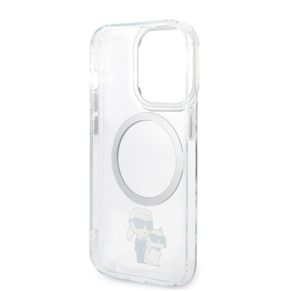 Karl Lagerfeld IML Karl och Choupette NFT MagSafe Fodral för iPhone 13 Pro Transparent