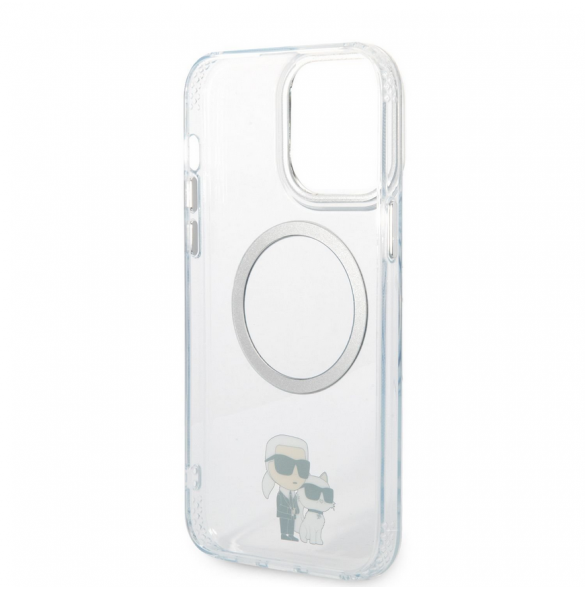 Karl Lagerfeld IML Karl och Choupette NFT MagSafe Fodral till iPhone 13 Pro Max Transparent