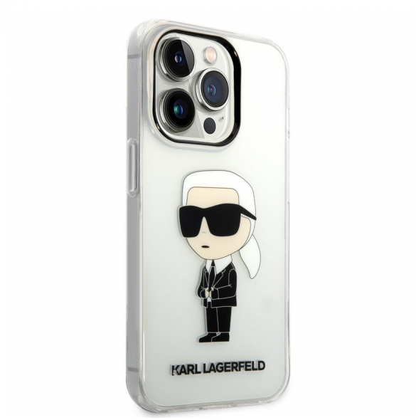 Karl Lagerfeld IML Ikonik NFT Fodral till iPhone 14 Pro Max Transparent
