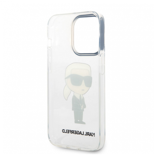 Karl Lagerfeld IML Ikonik NFT Fodral till iPhone 14 Pro Max Transparent