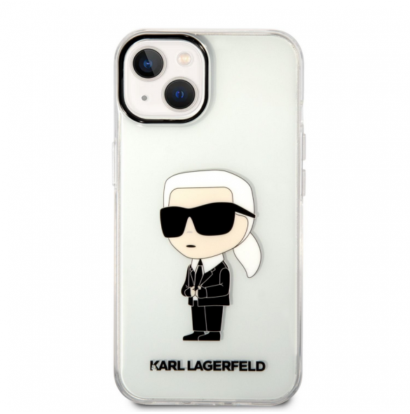 Karl Lagerfeld IML Ikonik NFT Fodral till iPhone 14 Plus Transparent