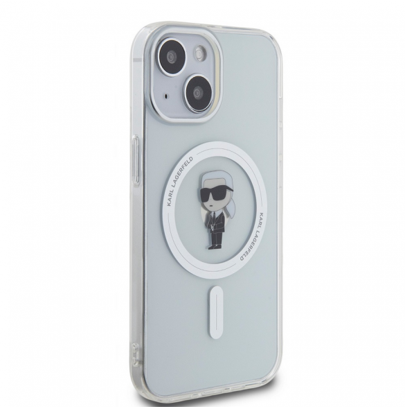 Karl Lagerfeld IML Ikonik MagSafe Fodral till iPhone 15 Transparent