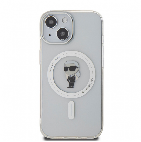 Karl Lagerfeld IML Ikonik MagSafe Fodral till iPhone 15 Transparent