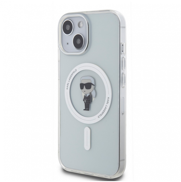 Karl Lagerfeld IML Ikonik MagSafe Fodral till iPhone 15 Transparent