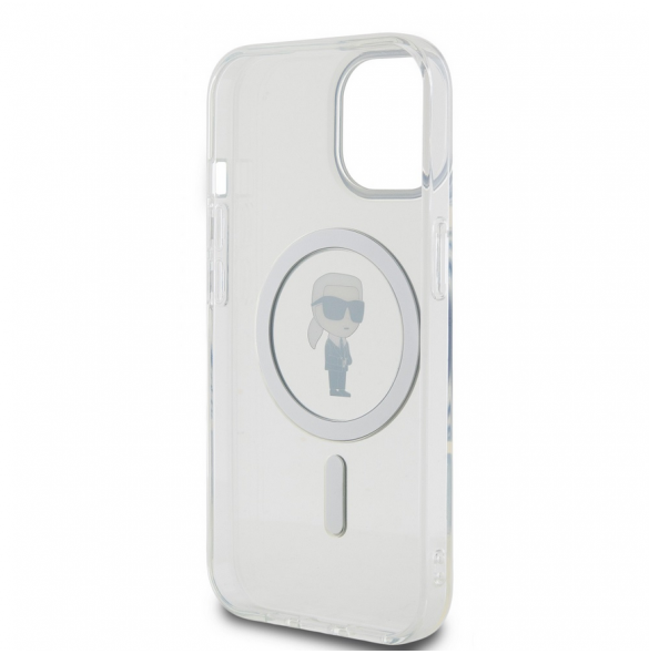 Karl Lagerfeld IML Ikonik MagSafe Fodral till iPhone 15 Transparent